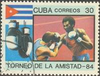 (1984-064) Марка Куба "Бокс"    Игры содружества Соцстран, Гавана III Θ