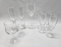 Бокалы 9 шт разных прозрачное стекло