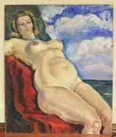 Картина В.М. Чуркин "Обнажённая натура. №14", 50х60 масло, оргалит, 2009 г. (см. фото)