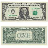 (2009A) Банкнота США 2009 год 1 доллар "Джордж Вашингтон"   XF