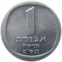 () Монета Израиль 1980 год 1  ""   Алюминий  UNC