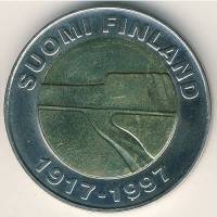 () Монета Финляндия 1997 год 25  ""   Биметалл  UNC