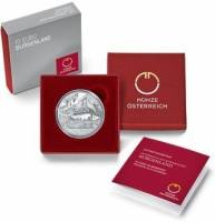 (027, Ag) Монета Австрия 2015 год 10 евро "Бургенланд"  Серебро Ag 925  PROOF