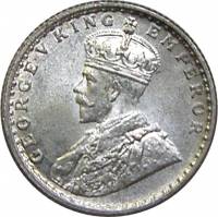 (№1911km518) Монета Индия 1911 год frac14; Rupee