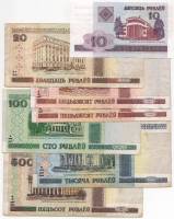 (2000-2011 7 бон 10 20 50 50 100 500 1000 рублей) Набор банкот Беларусь    VF