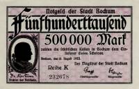 (№1923) Банкнота Германия 1923 год "500,000 Mark"