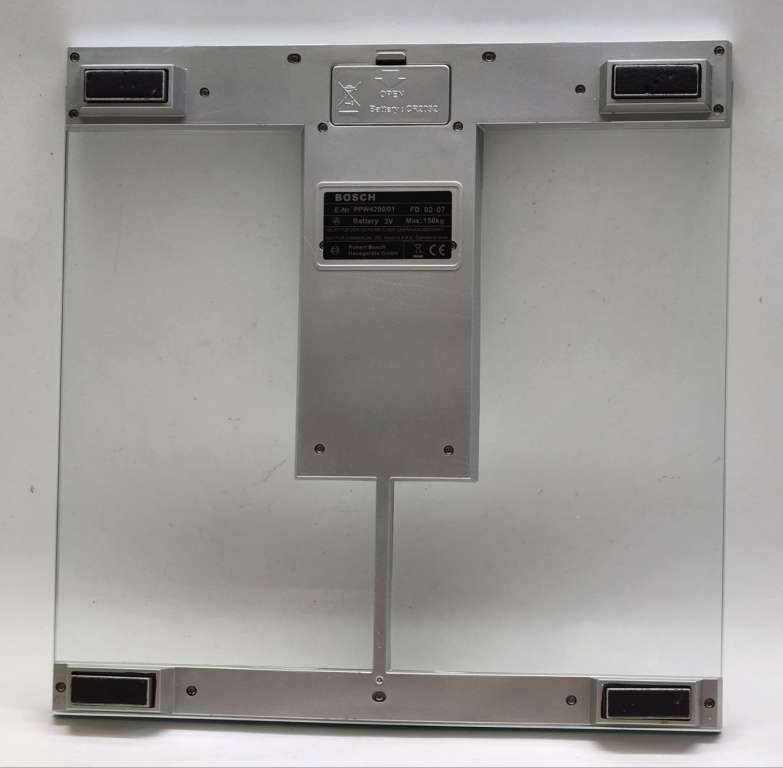 Весы напольные Bosh PPW4200 рабочие стекло серебряный цвет