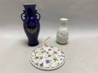 Ваза фарфор 2 шт, и форфоровое панно