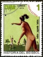 (1974-077) Марка Куба "Индеец"    История бейсбола III Θ
