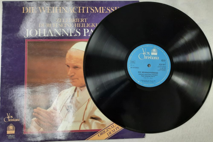 Пластинка виниловая &quot;Papst Johaness Paul II. Die weihnachtsmesse&quot; Vatican 300 мм. (Сост. отл.)