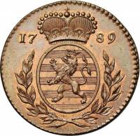 (№1789km14) Монета Люксембург 1789 год 2 Liards