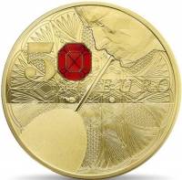 (№2014km2183) Монета Франция 2014 год 50 Euro (250 лет баккара)