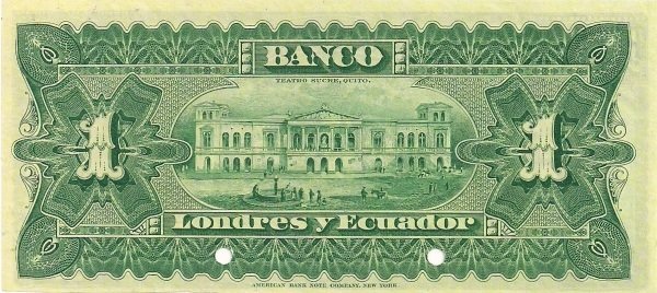 (№1887P-S180s) Банкнота Эквадор 1887 год &quot;1 Sucre&quot;