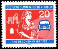 (1960-057) Марка Германия (ГДР) "Транспорт"    Химическая промышленность III O