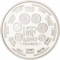 (№2000km1259) Монета Франция 2000 год 6.55957 Francs (Новая Стоимость Евро)