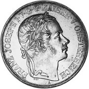 (№1857km2246.1) Монета Австрия 1857 год 2 Thaler (Vereinsthaler)