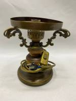 Лампа настольная дерево, металл, без плафона