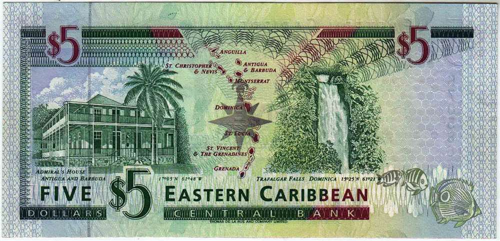 () Банкнота Восточно-Карибские штаты 1993 год   &quot;&quot;   UNC