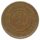 () Монета Стрейтс Сетлментс («Поселения у пролива»)  1904 год 14  ""   Бронза  UNC