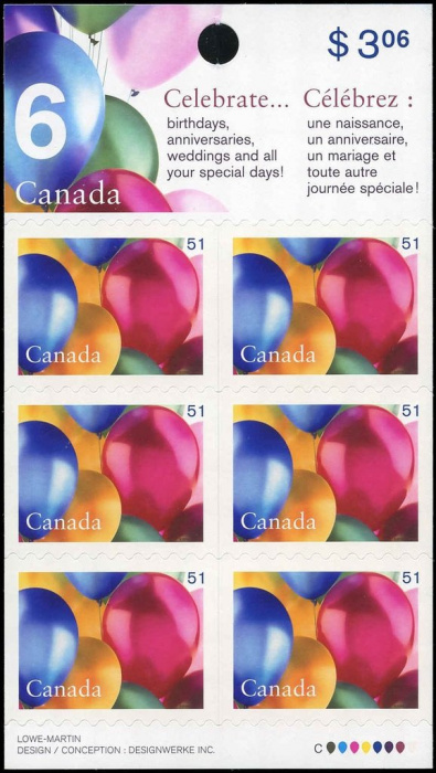(№2006-2325) Лист марок Канада 2006 год &quot;Праздновать&quot;, Гашеный