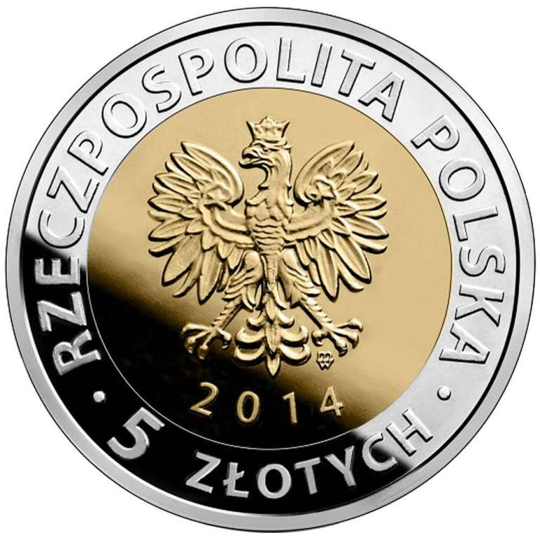 (2014) Монета Польша 2014 год 5 злотых &quot;Варшава. Королевский дворец&quot;  Биметалл  UNC