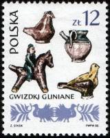 (1985-022) Марка Польша "Глиняные свистульки"    Народные музыкальные инструменты II Θ