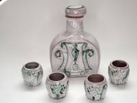 Графин Штоф и 4 стопки керамика СССР