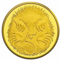 () Монета Австралия 2001 год 5  ""   Биметалл (Платина - Золото)  UNC