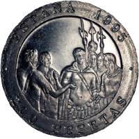(1995) Монета Испания 1995 год 200 песет "Мастера живописи"  Медь-Никель  UNC
