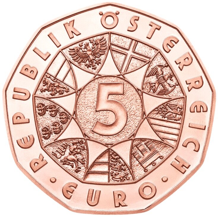(2020) Монета Австрия 2020 год 5 евро &quot;Друзья на всю жизнь&quot;  Медь  UNC