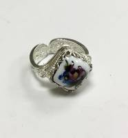 Перстень "Финифть", серебрение (сост. на фото)