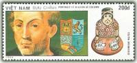 (1990-071a) Марка Вьетнам "Колумб"  Без перфорации  500 лет открытия Америки III Θ