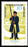 (1964-079) Марка Германия (ГДР) "Мужской костюм, Шпреевальд"    Национальные костюмы II Θ