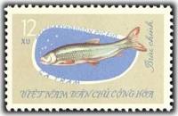 (1963-026) Марка Вьетнам "Черный карп"   Рыбы III O