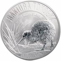 (№2017) Монета Новая Зеландия 2017 год 1 Dollar (КИВИ Новой Зеландии За Tokoeka)