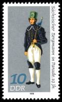 (1978-034) Марка Германия (ГДР) "Саксонский шахтер"    Народные костюмы III Θ