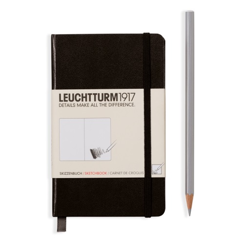 Альбом для эскизов SKETCHBOOK POCKET A6, черный, НЕЛИНОВАННЫЙ. Leuchtturm1917, #344661