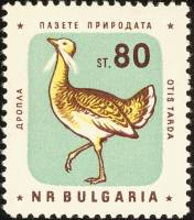 (1961-026) Марка Болгария "Дрофа"   Охрана природы. Птицы II Θ