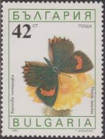(1990-049) Марка Болгария "Теклы"   Бабочки III Θ