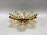 Ваза конфетница сухарница цветное стекло гутная техника