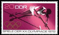 (1972-028) Марка Германия (ГДР) "Прыжки с шестом"    Летние ОИ 1972, Мюнхен III O