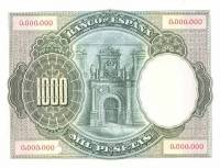  Банкнота Испания 1925 год 1 000     UNC