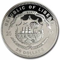 (№2000km881) Монета Либерия 2000 год 20 Dollars (13-й президент США Миллард Филлмор)
