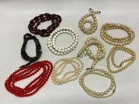 Ожерелье из искусственных и натуральных материалов, 10 шт