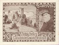 (№1920) Банкнота Австрия 1920 год "80 Heller"