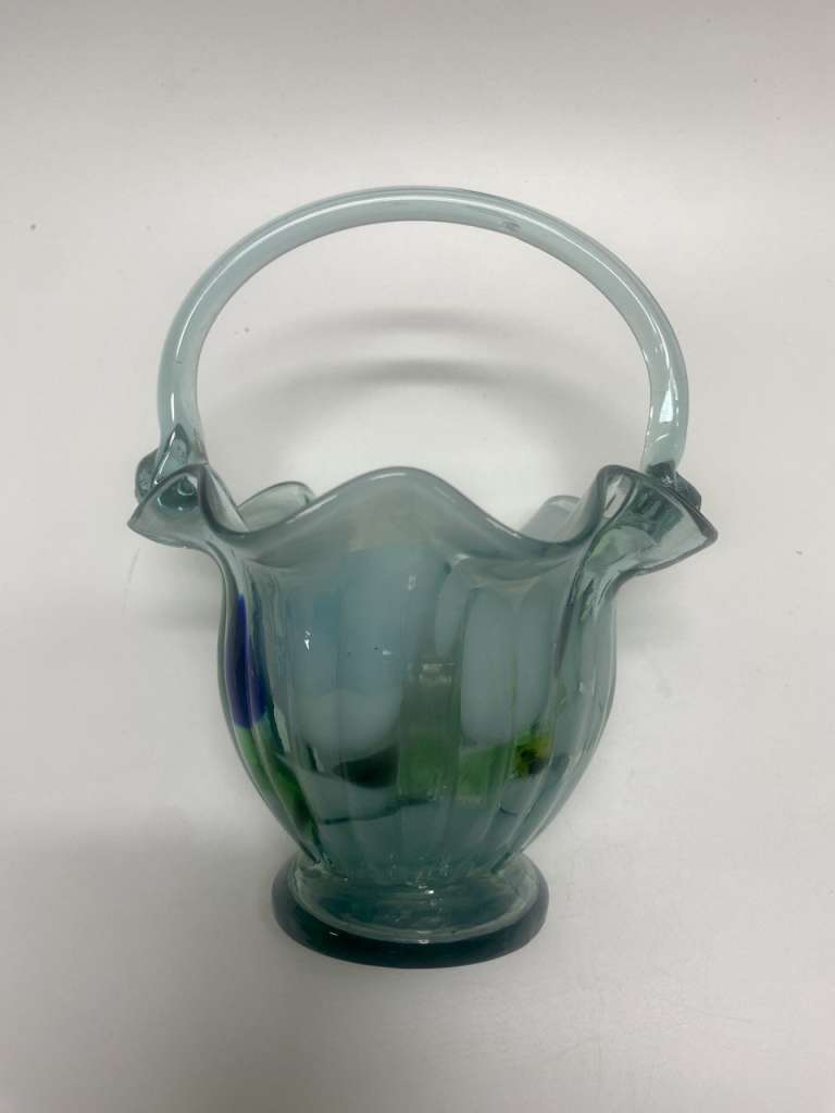 Конфетница цветное стекло Гутная техника 