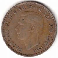 (1939) Монета Великобритания 1939 год 1 пенни "Георг VI"  Бронза  VF
