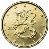 (2007) Монета Финляндия 2007 год 10 евроцентов  2-й тип образца 2007 буквы FI, знак МД в центре Скан