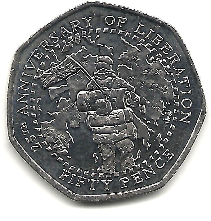() Монета Фолклендские Острова 2007 год 50 пенсов &quot;&quot;  Никель  UNC