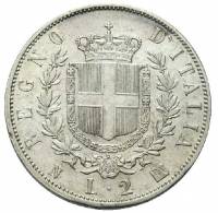 () Монета Италия 1863 год 2  ""   Биметалл (Серебро - Ниобиум)  UNC